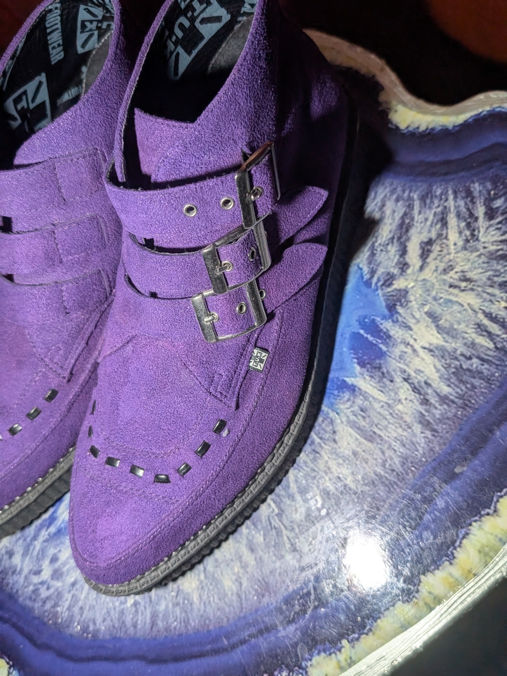 T.U.K TUK Vegan Suede Creeper Boots - Picture 8 of 10